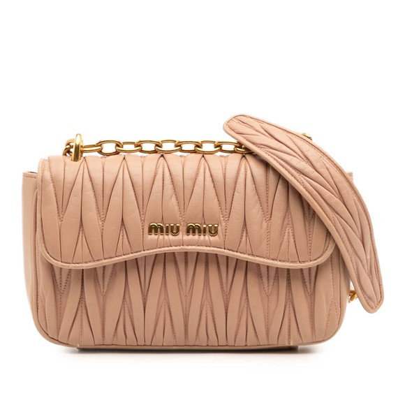 Pre-Loved Miu Miu Matelasse Leather Flap Crossbody - Picture 1 of 11